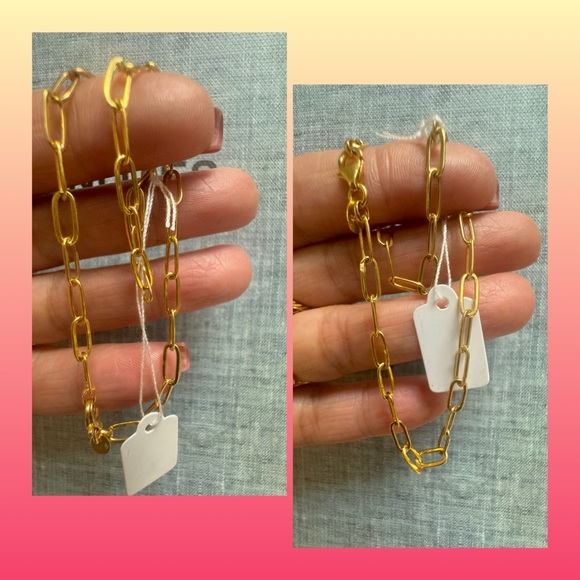 18k ANKLET SD PURE yellow GOLD in 23cm - Picture 6 of 7